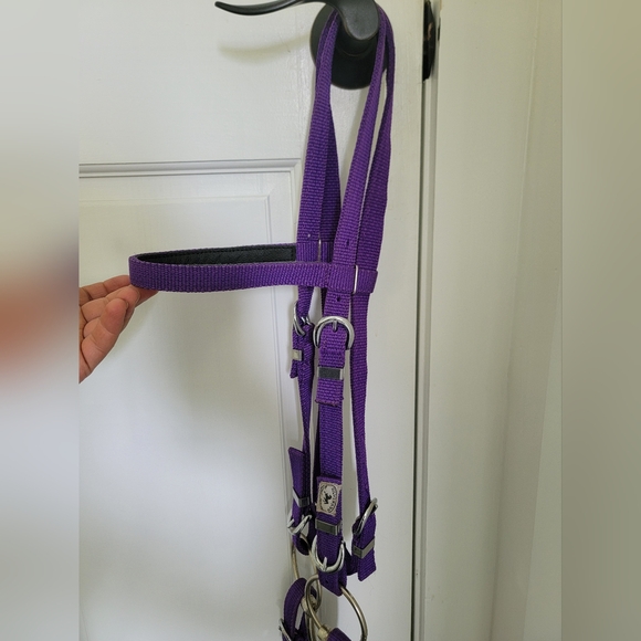 New! Purple Nylon Full Set Bridle - Picture 5 of 6